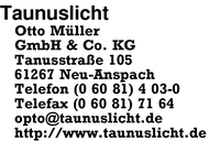 Taunuslicht Otto Mller GmbH & Co. KG