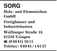 Sorg-Holz- und Elemente-Bau GmbH